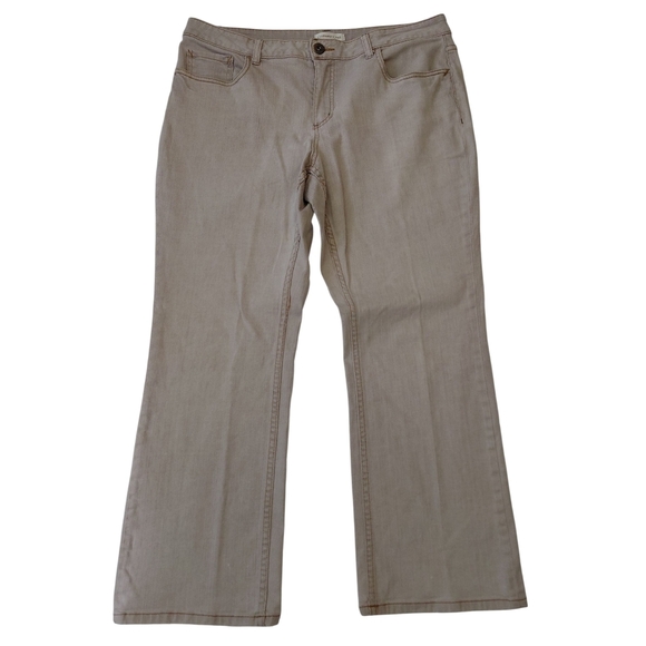 Coldwater Creek Beige Straight Leg Jeans - Picture 1 of 6